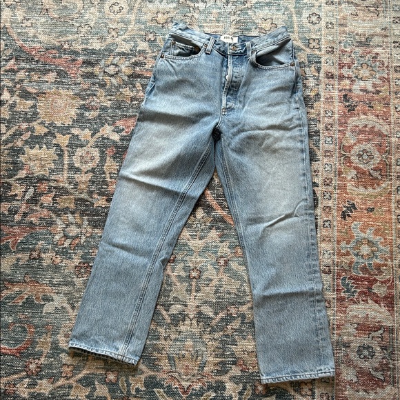 AGOLDE Riley High Rise Straight Crop Jeans in Color Renewal - Picture 5 of 8